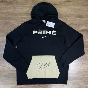 NWT Nike Men's Large Coach Prime Deion Sanders 2.0 Black Pullover Hoodie